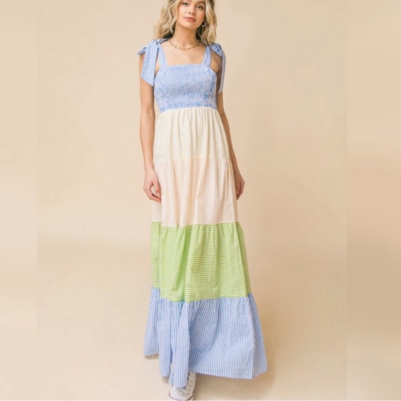 Flying Tomato Dresses & Skirts - Flying Tomato‎ Tier Multi-Colored Maxi